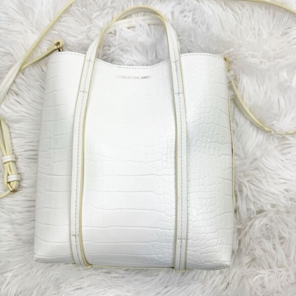 Elizabeth and James Embossed Crocodile Vegan Leather Crossbody Handbag - Picture 4 of 9